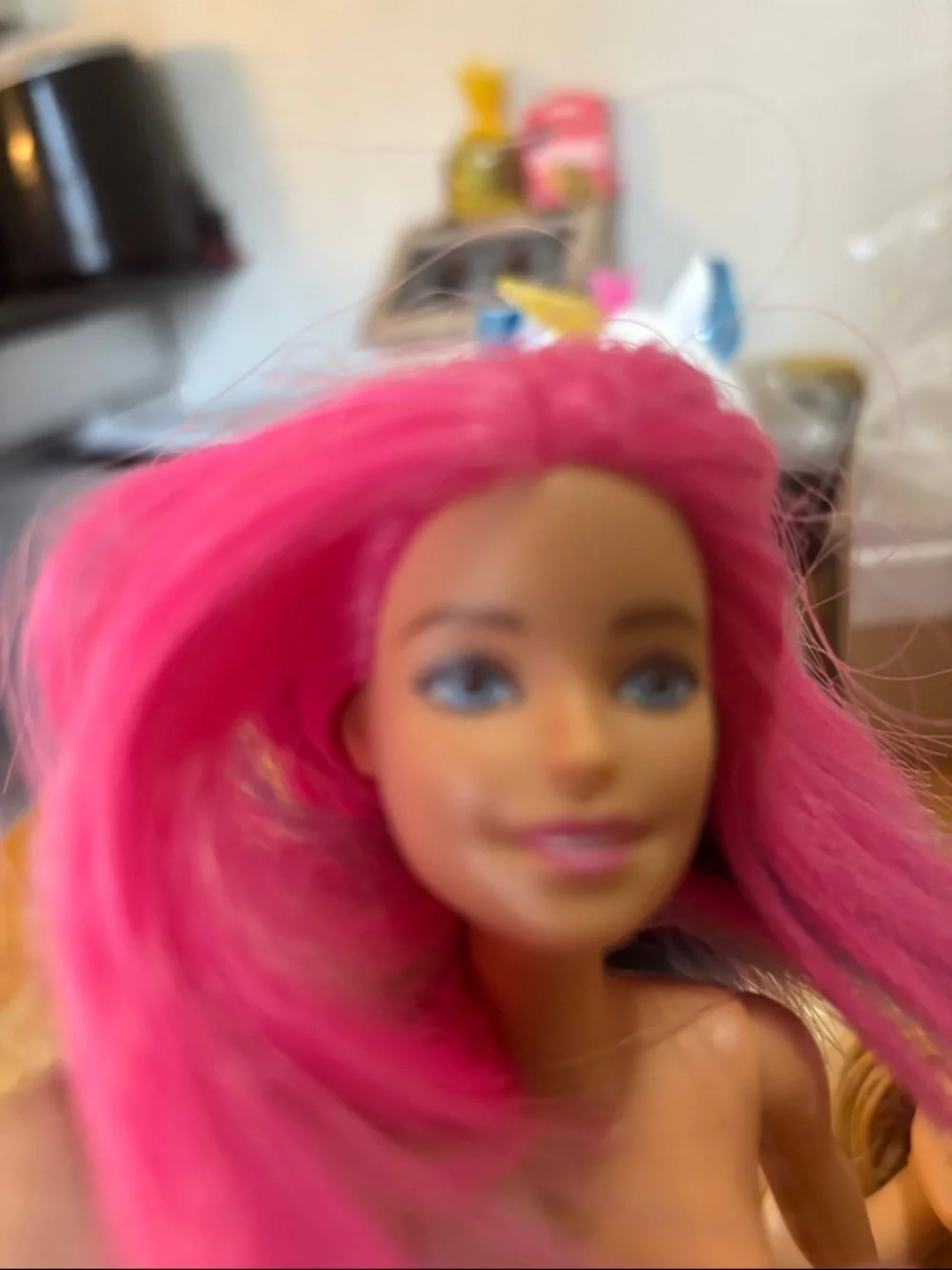 Lot of 7 Fashion Dolls with Colorful Hair